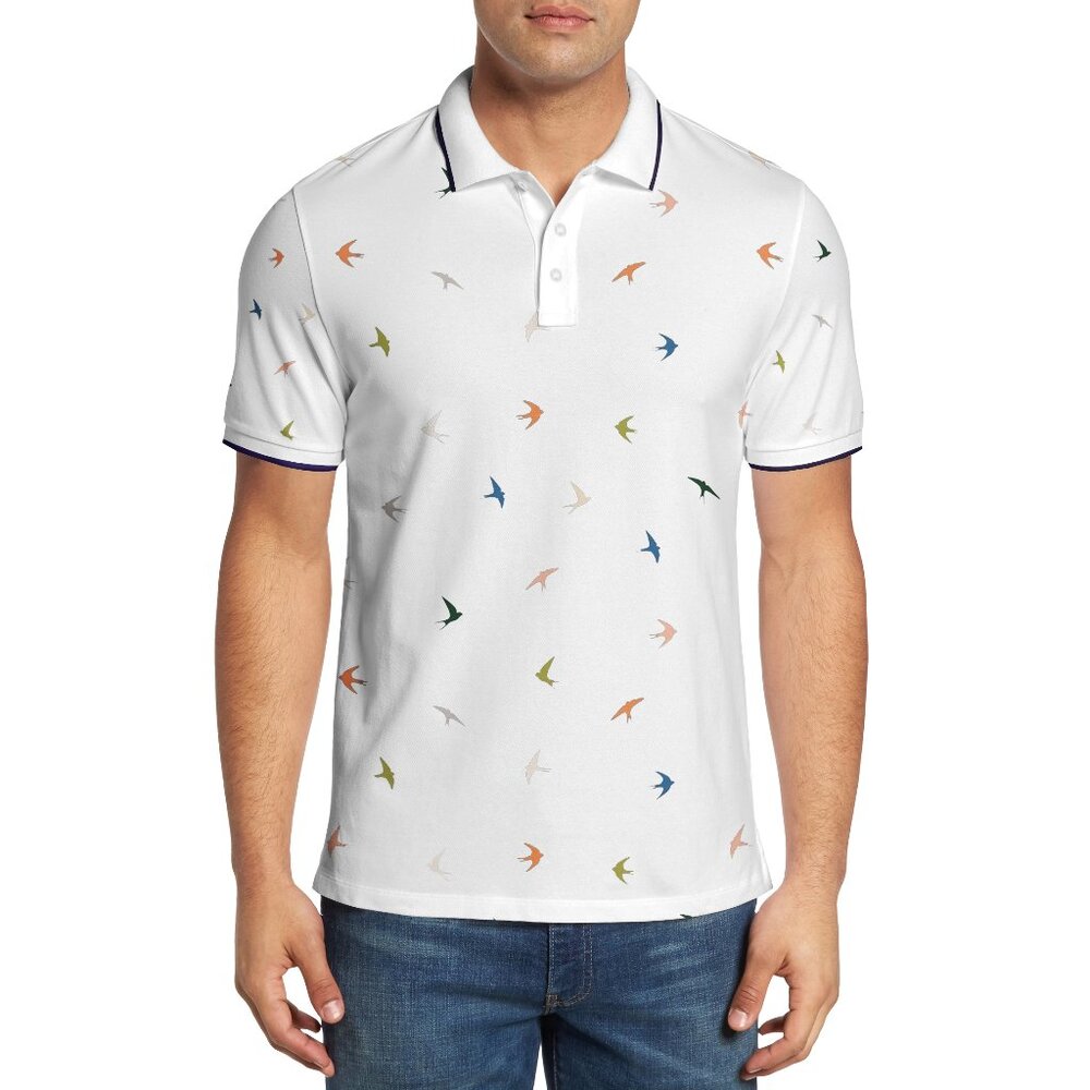3-Pack Mens Classic Collared Polka Dot Cotton Athletic Summer Short Sleeve Shirt